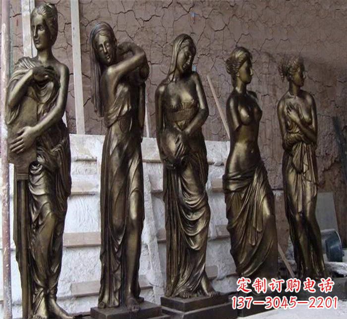 安阳浪漫美女装饰铜雕四方