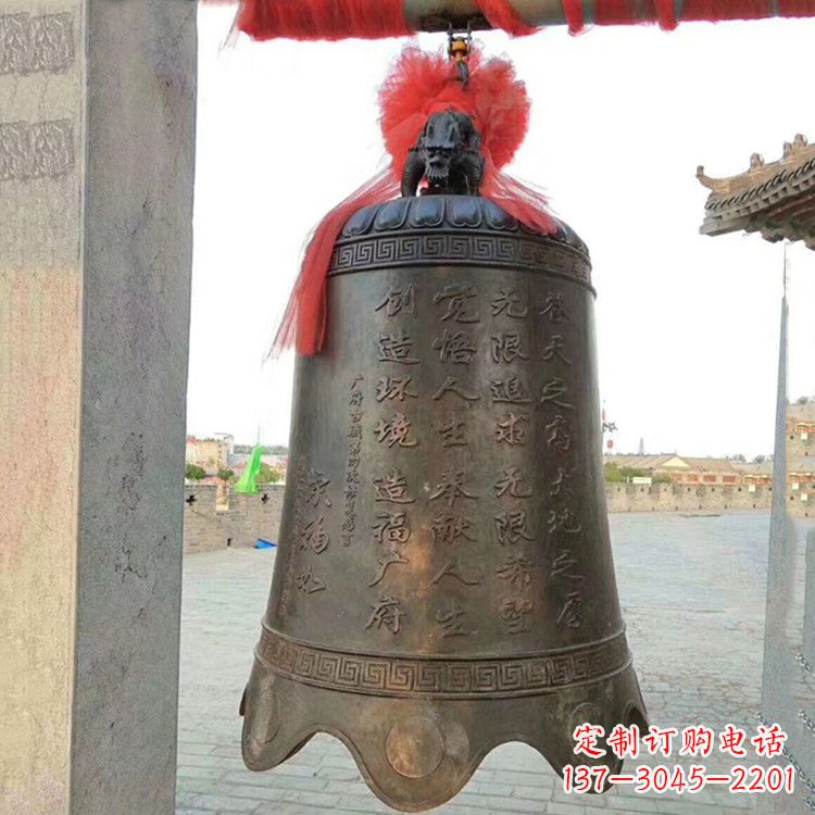 安阳传承经典律动热情——亿领中国领先的广场铜钟雕塑