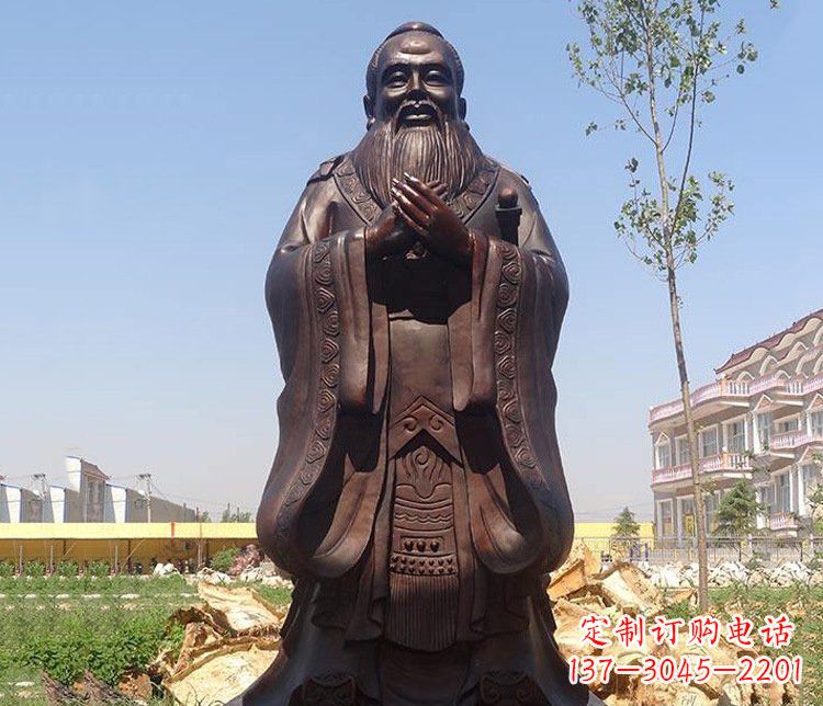 安阳精美的纪念孔子雕像,珍藏中华文化精髓