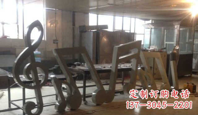 安阳欢乐旋律,精致美观的音符不锈钢雕塑