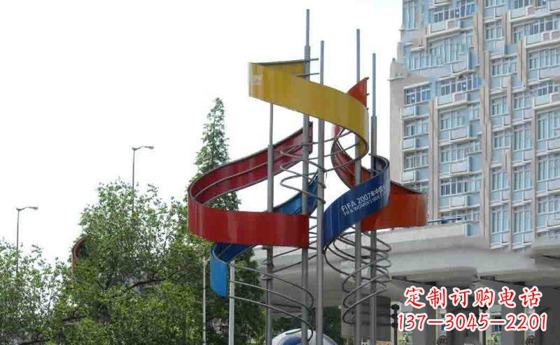 安阳中领雕塑:不锈钢足球雕塑