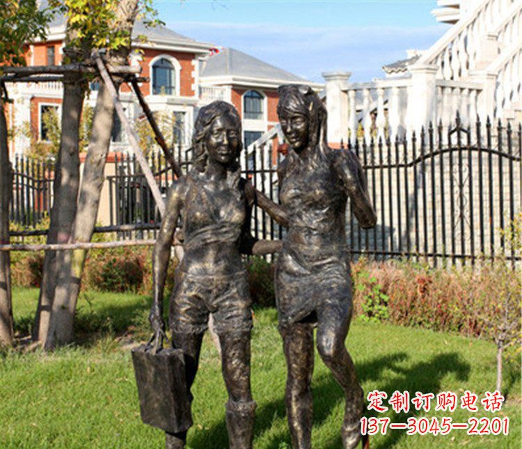 安阳精致温润的女孩铜雕