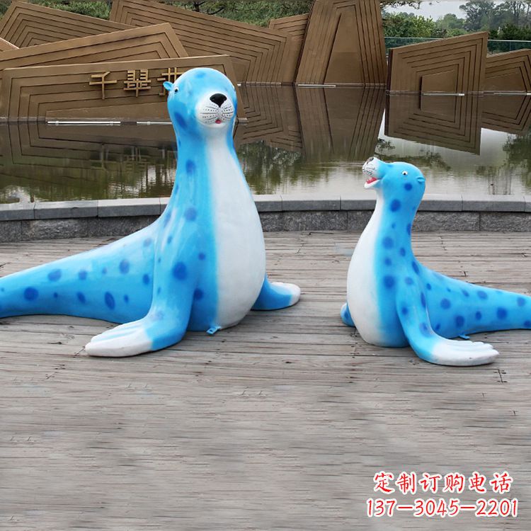 安阳海豹玻璃钢卡通雕塑——展现优雅的豹纹完美艺术