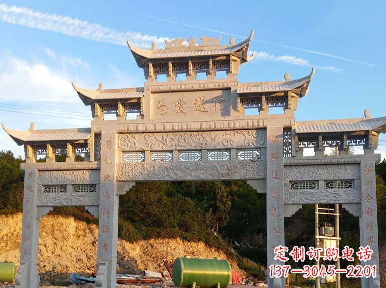 安阳海北石雕牌坊——高品质定制雕塑