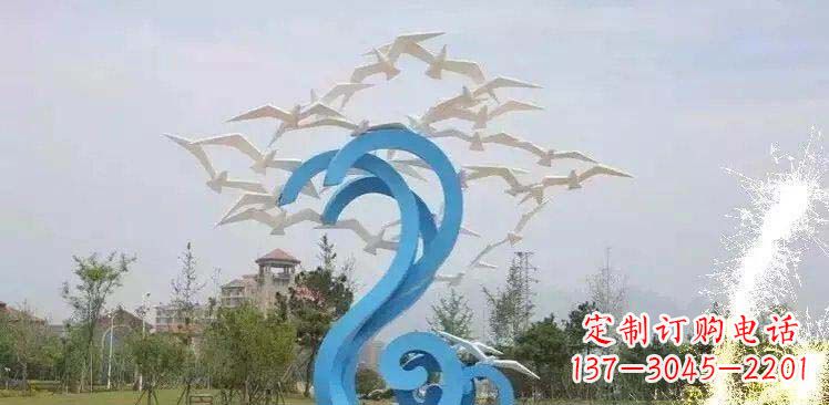 安阳精美海鸥雕塑，传递美好海洋情怀