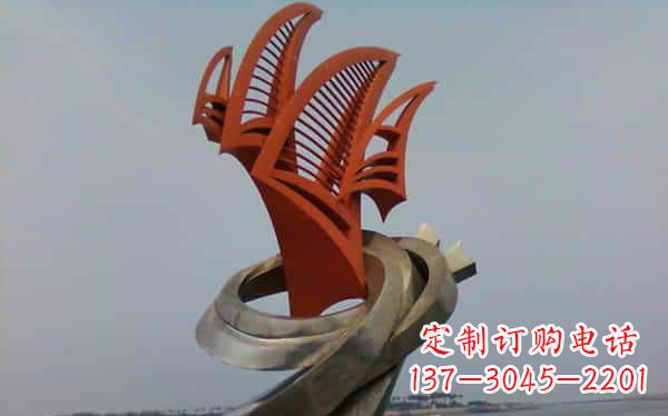 安阳定制不锈钢帆船雕塑
