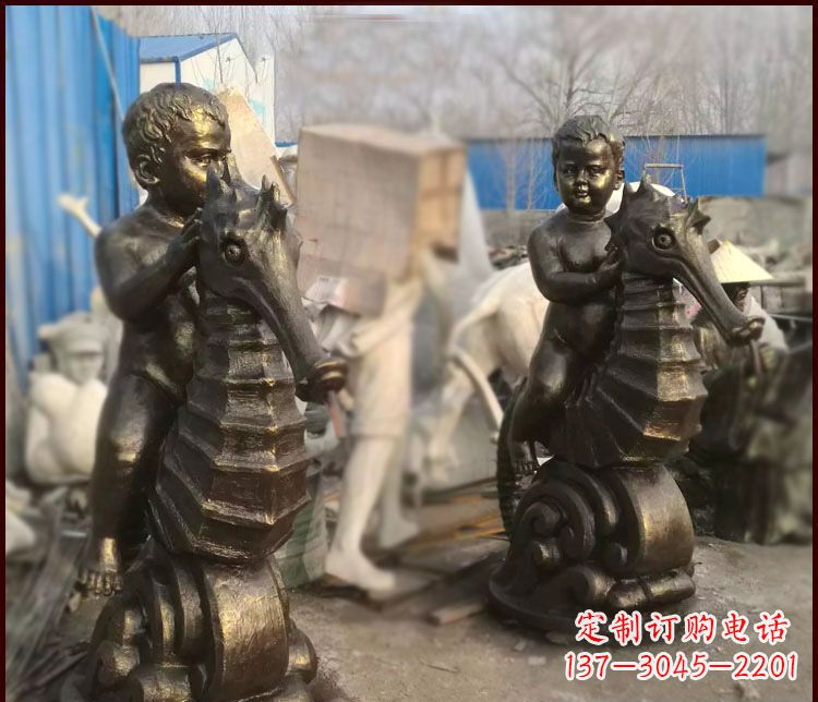 安阳海马公园铜马雕塑-专业定制，艺术精致