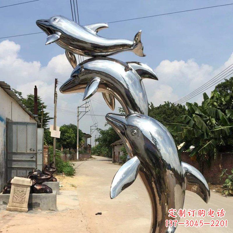 安阳海豚不锈钢雕塑,让你的空间充满自然之美