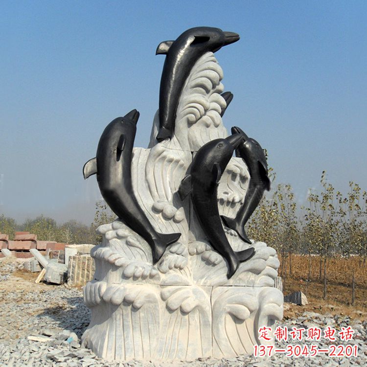 安阳中领雕塑公司推出一款新的艺术品——海豚石…