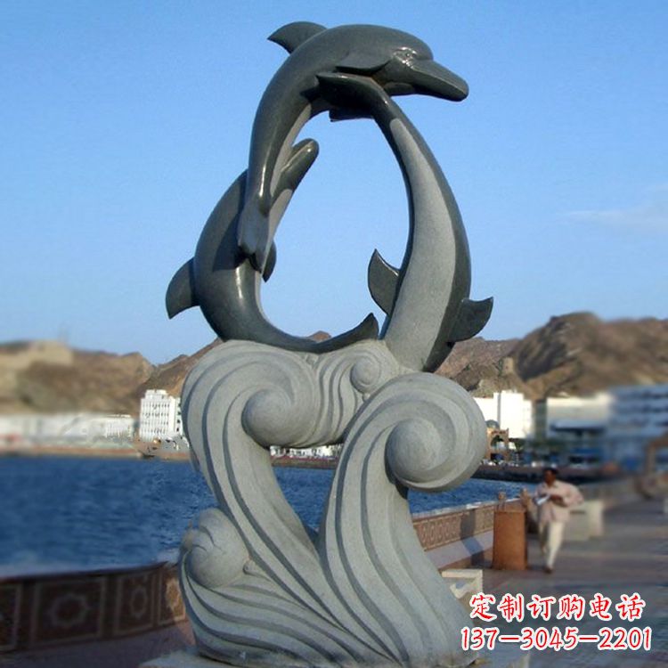 安阳欣赏海豚石雕塑的美丽