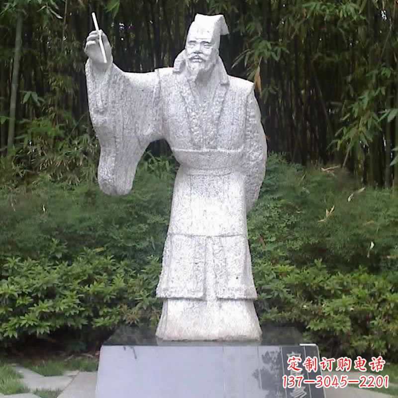 安阳纪念历史文化名人白居易——白玉白居易石雕塑