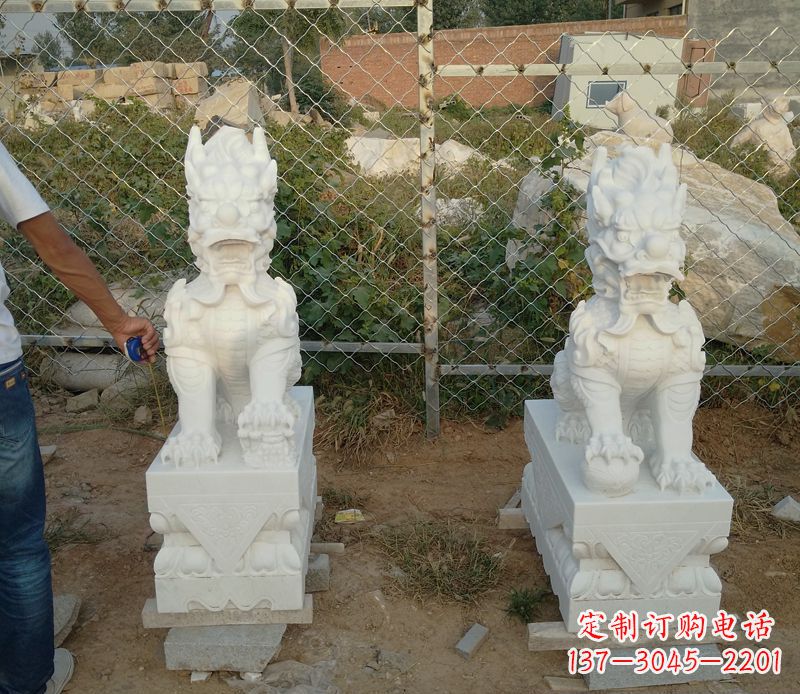 安阳中领雕塑汉白玉麒麟招财石雕