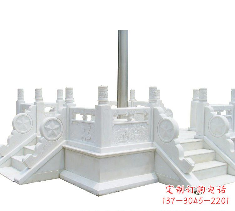 安阳精美的汉白玉升旗台雕塑