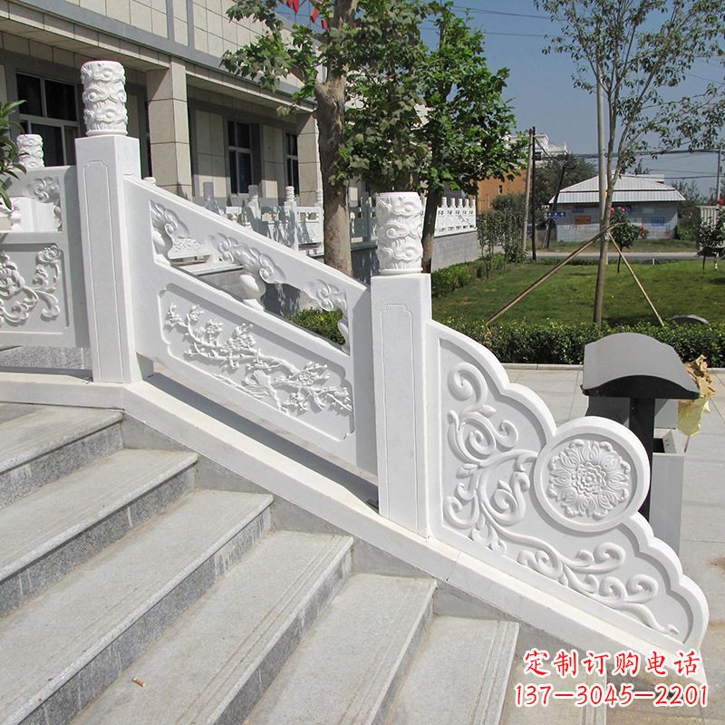 安阳精美定制,汉白玉大理石栏板雕塑