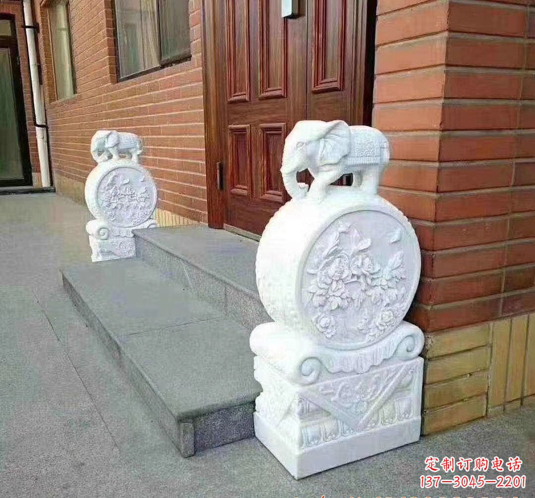 安阳汉白玉大象雕塑,令家庭美景更加完美