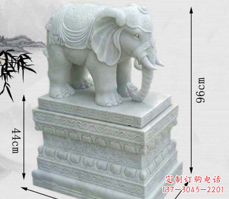 安阳令人惊叹的汉白玉大象门口雕塑