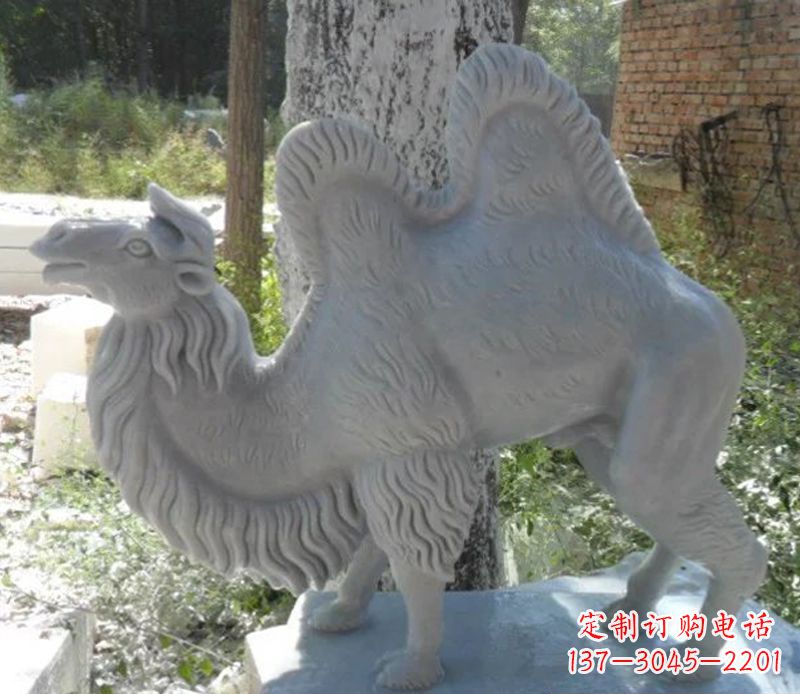 安阳汉白玉骆驼雕,融入古朴奢华