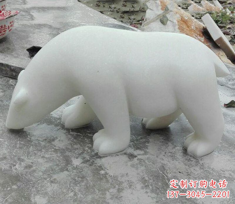 安阳汉白玉动物雕塑·北极熊