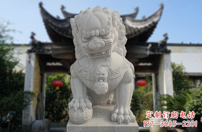 安阳仿故宫狮子石雕,精心打造文化艺术之作