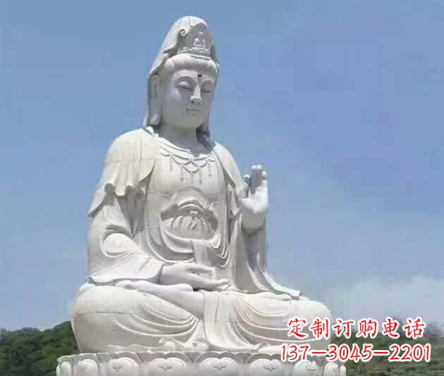 安阳精致汉白玉观音雕塑
