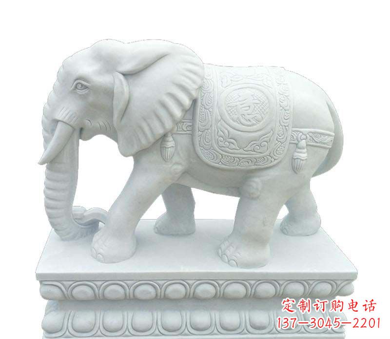 安阳华丽之美,汉白玉大象雕塑