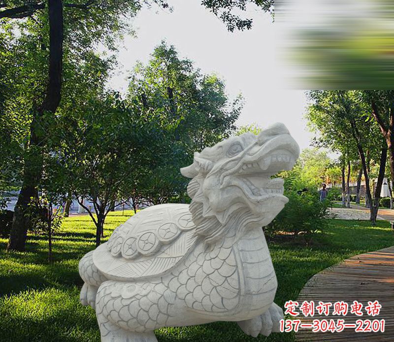安阳中领雕塑——汉白玉龙龟石雕
