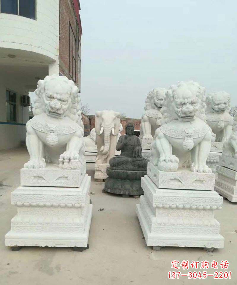 安阳精美狮子雕塑,复古典雅高贵