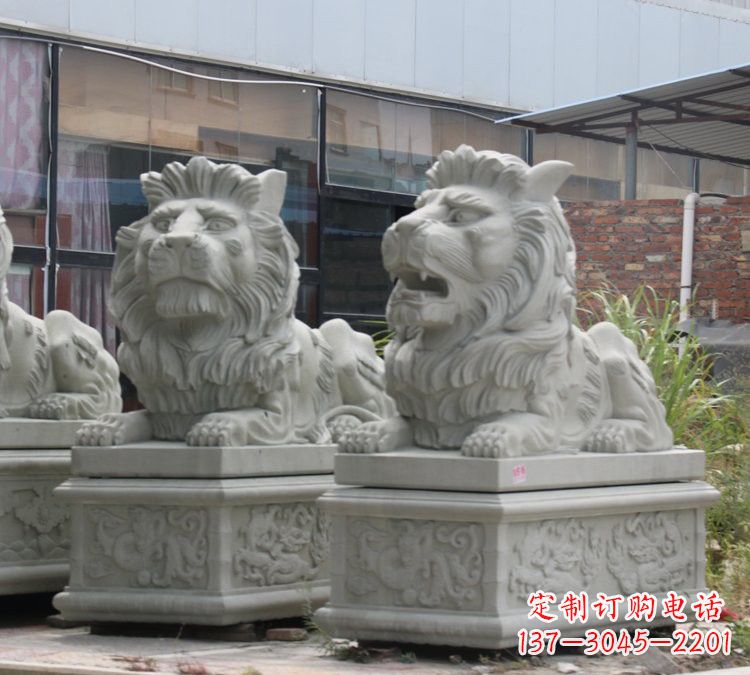安阳汉白玉欧式狮子石雕