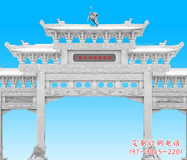 安阳汉白玉牌楼雕塑,传承经典之美