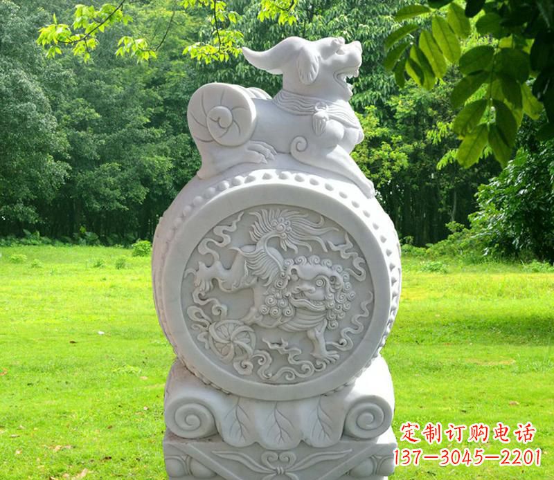 安阳中领雕塑貔貅抱鼓石雕塑