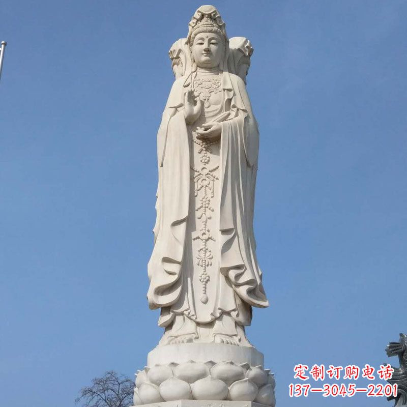 安阳中领雕塑|汉白玉观音石雕佛像