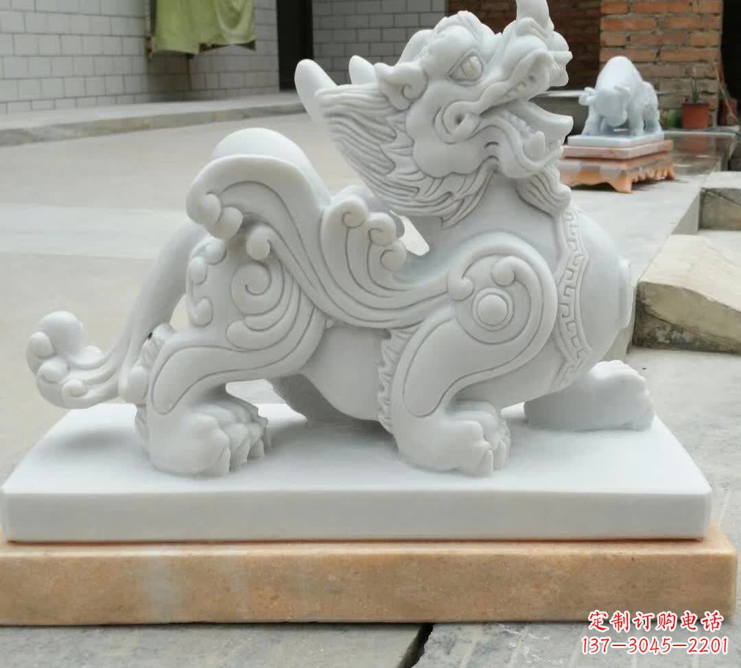 安阳精美汉白玉貔貅雕塑