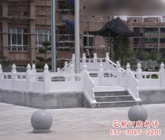 安阳汉白玉校园升旗台石雕