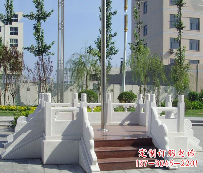 安阳汉白玉升旗台校园石雕