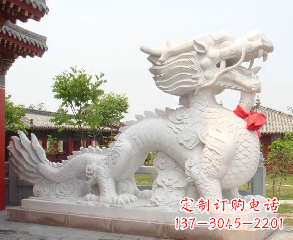 安阳汉白玉生肖龙雕,精致传承岁月之美