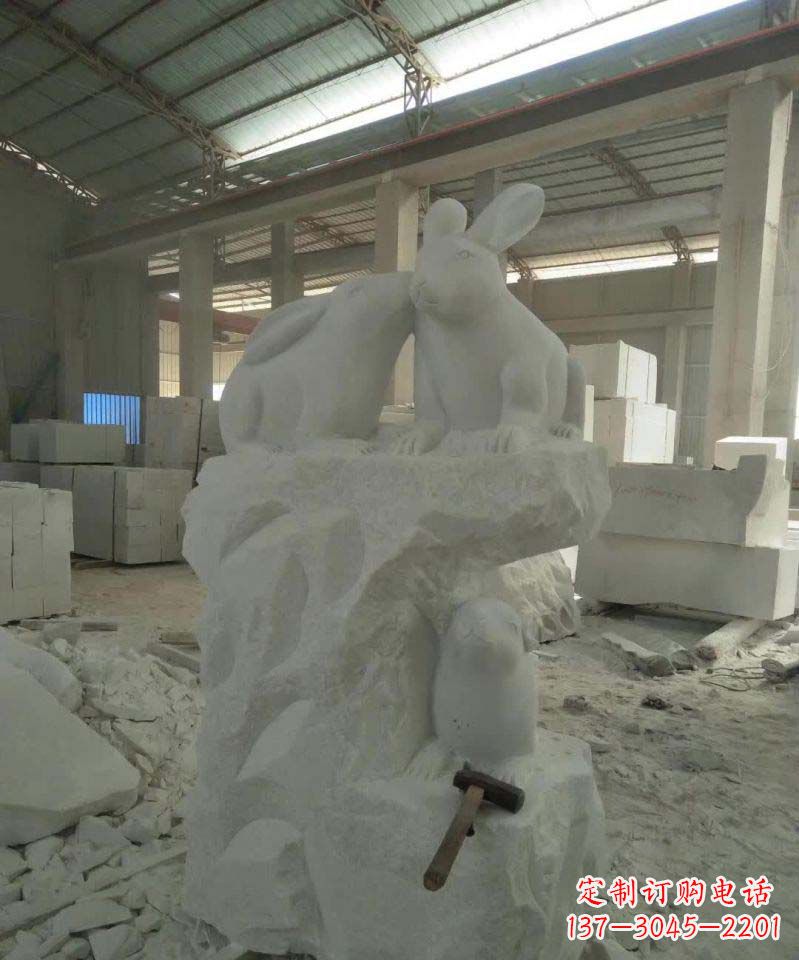 安阳精美的中国古典生肖兔雕塑