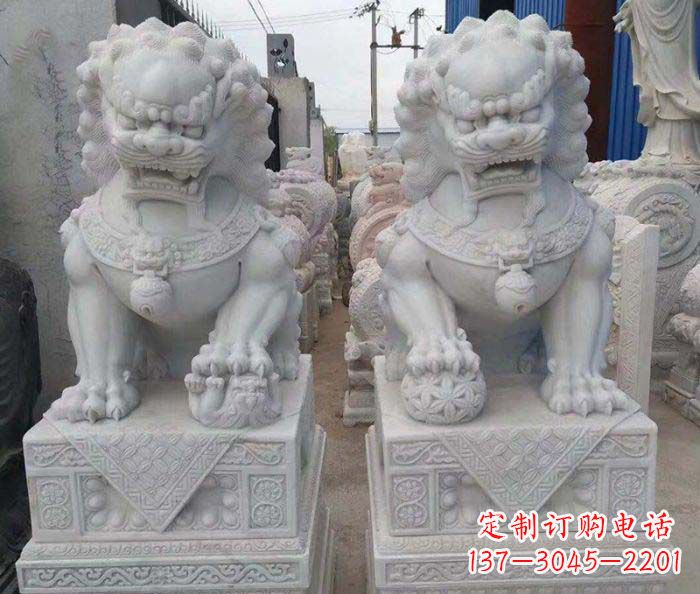 安阳中领雕塑狮子石雕助您招财无忧
