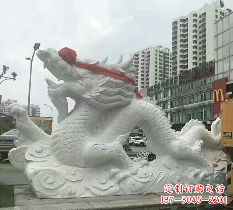 安阳汉白玉神龙雕塑,精致而又具有历史感