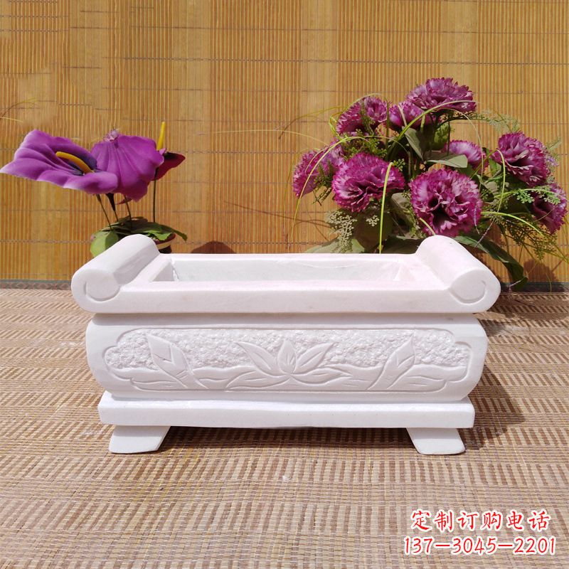 安阳汉白玉石特色香炉雕塑