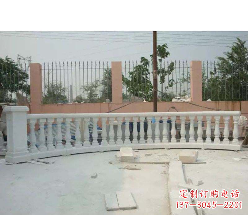 安阳精致白玉石栏杆雕塑