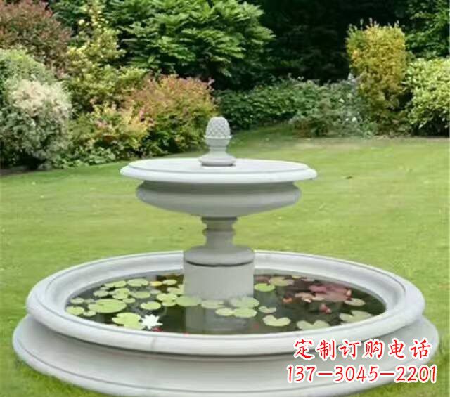 安阳紫罗兰汉白玉喷泉雕塑