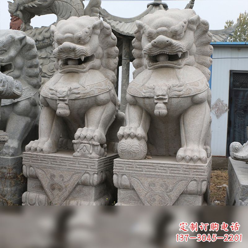 安阳精美雕刻,汉白玉天安门石狮子