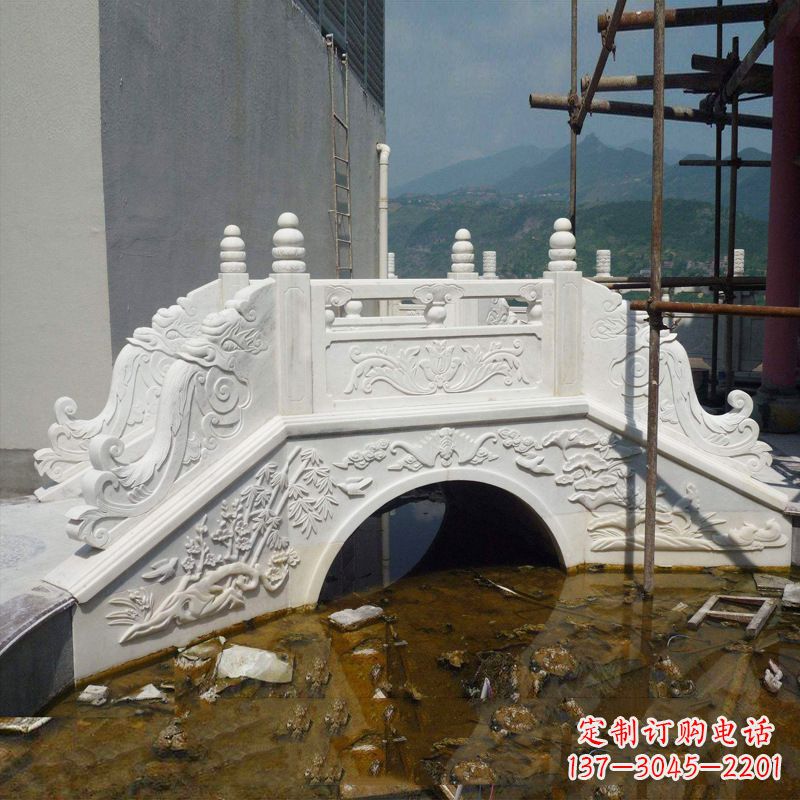 安阳汉白玉庭院装饰石桥雕塑