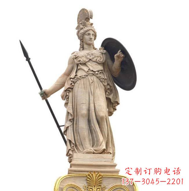 安阳艺术定制——汉白玉希腊女神雅典娜雕塑