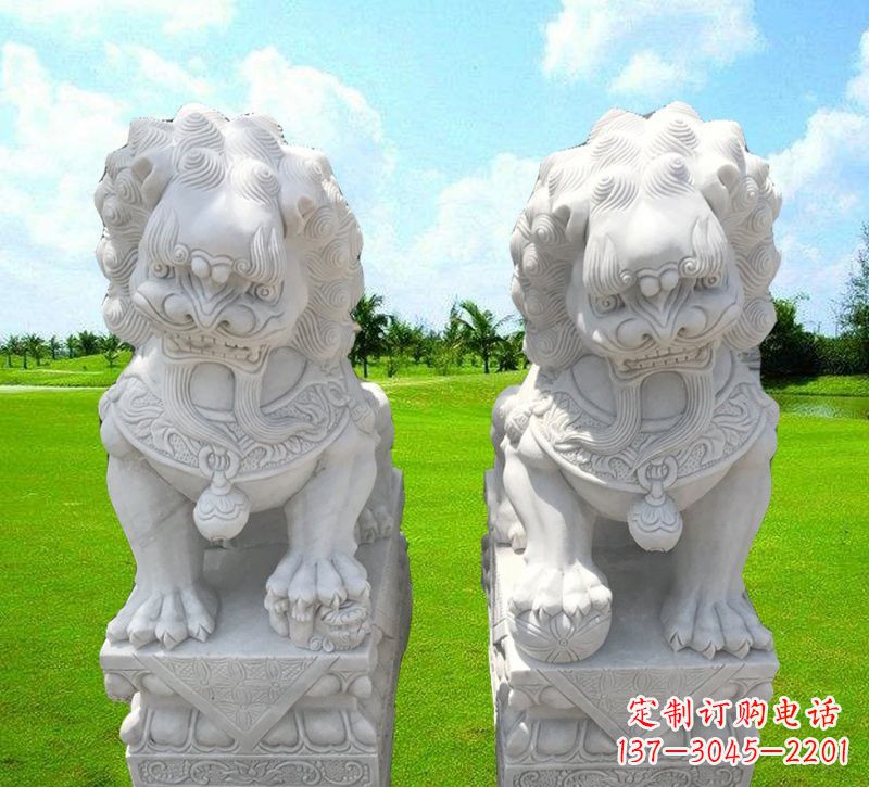 安阳汉白玉狮子雕塑,带您走进文化的世界