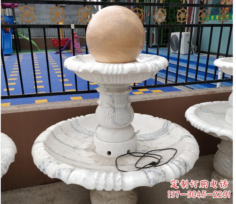 安阳高贵典雅的汉白玉风水球雕塑