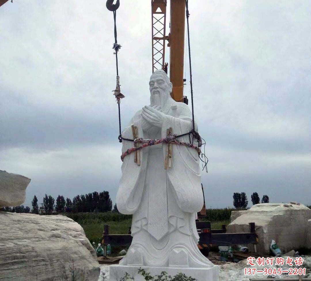 安阳超越传统汉白玉校园孔子雕塑