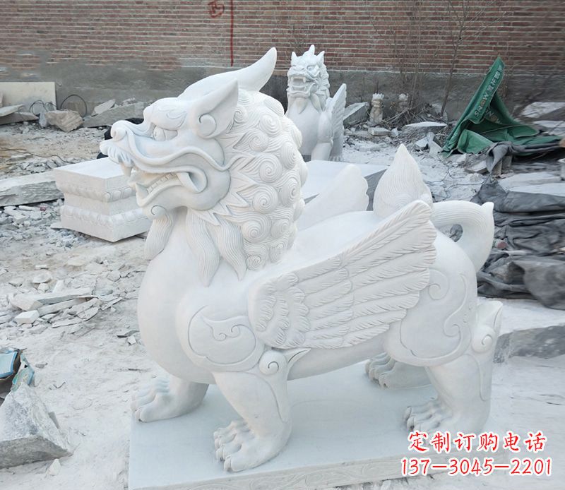 安阳品质卓越的汉白玉独角兽雕塑