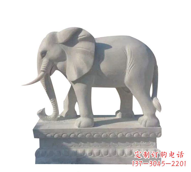 安阳精美绝伦的汉白玉大象雕塑