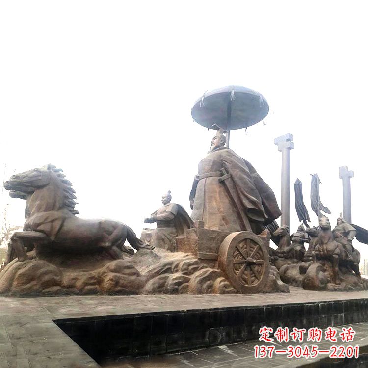 安阳中国历史传奇汉武帝铜雕塑